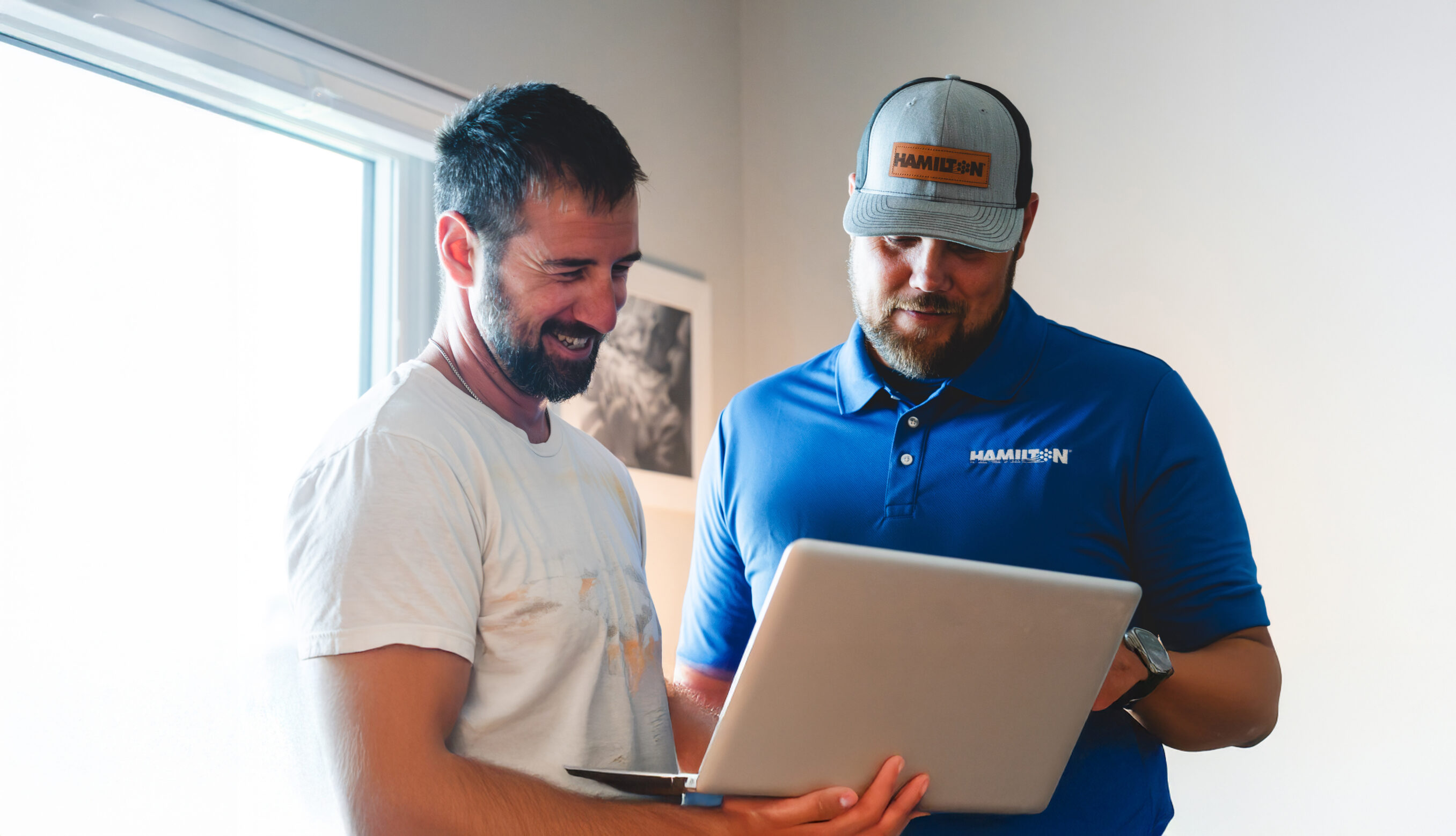 Hamilton Tech installing Fiber Internet in a customers home in Giltner Nebraska