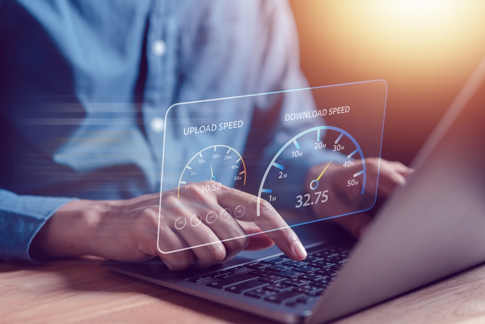 Super,Fast,Internet,Connection,Speedtest,Bandwidth,Network,Technology,,Man,Using